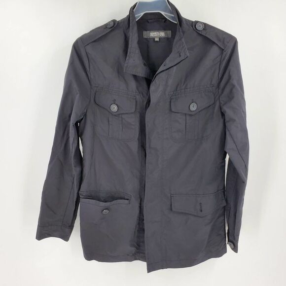 KENNETH COLE REACTION Boys S black military style lightweight fall/spring jacket - Picture 1 of 5